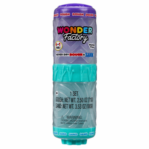 Wonder Factory Starter Set - Lila Knete + Blau-Grüner Sand
