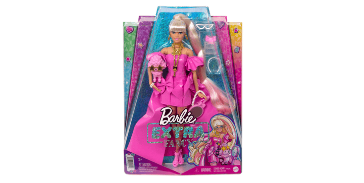 Barbie Extra Fancy Puppe im pinken Kleid