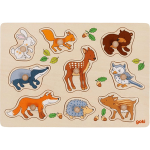 GOKI Steckpuzzle Waldtiere