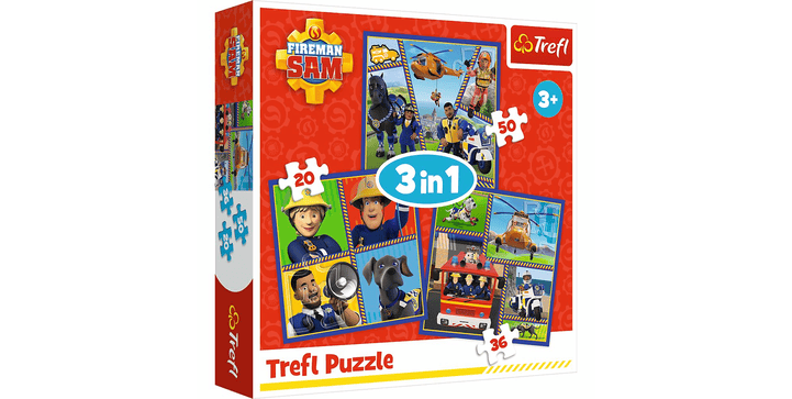 Trefl 3 in 1 Puzzle - Feuerwehrmann Sam