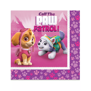 Amscan - 20 Servietten Paw Patrol - pink