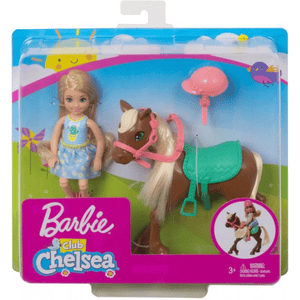 Mattel Barbie Club Chelsea Puppe & Pony blond