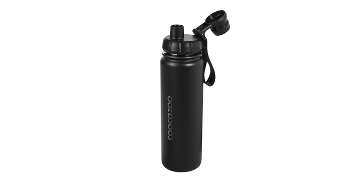 coocazoo Edelstahl-Trinkflasche Black - 0,7l