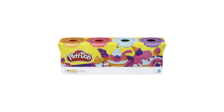 Hasbro Play-Doh 4er-Pack SWEET (pink, hellblau, hellorange, lila) 4 x 112g