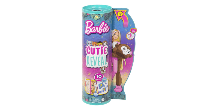 Barbie Cutie Reveal Dschungel - Puppe im Affen-Kostüm mit Farbwechsel