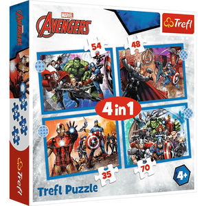 Trefl 4 in 1 Puzzle -  Avengers