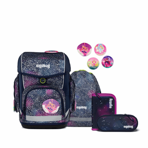 ergobag cubo Reflex Glow Schulranzen-Set Bärlaxy