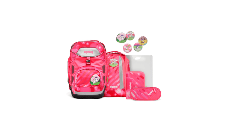 ergobag pack Schulrucksack-Set KuntBärbuntes Einhorn