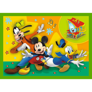 Trefl 4 in 1 Puzzle 12 + 15 + 20 + 24 Teile  -  Mickey Mouse und Freunde