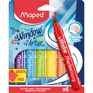 Maped Fenstermarker MARKER'PEPS WINDOW x 6