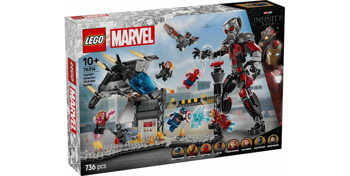 LEGO® Marvel Super Heroes™ 76314 Captain America: Civil War Actionduell