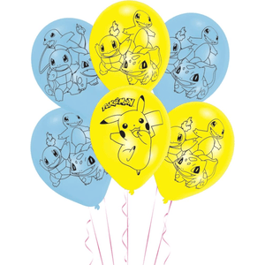 Amscan - 6 Latexballons „Pokémon“