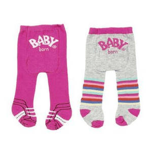 BABY Born Trend Strumpfhose 2er Pack - Pink/Grau, Rot/Grau oder Blau