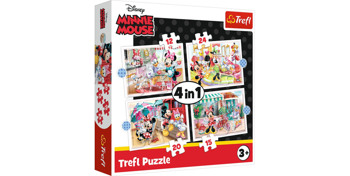 Trefl 4 in 1 Puzzle 12 + 15 + 20 + 24 Teile  - Disney Mickie Mouse
