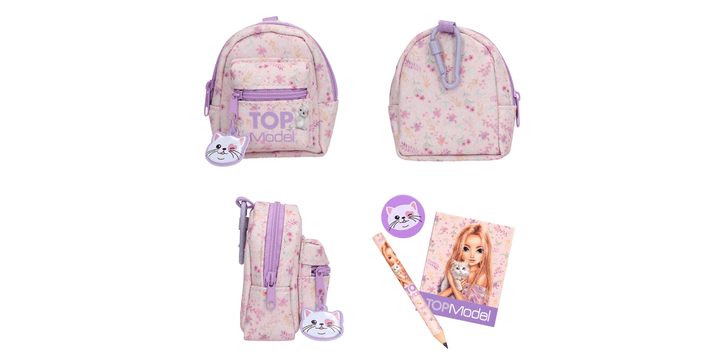 TOPModel Mini Rucksack mit Schreibset (Blumen Kätzchen)