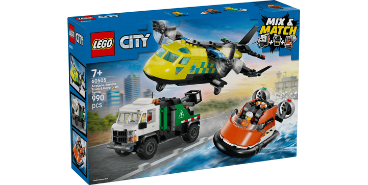 LEGO® City 60505 Kombinationsset mit Flugzeug, Wartungsfahrzeug und Luftkissenboot