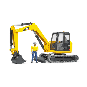 bruder® 02466 - Cat Minibagger mit Bauarbeiter
