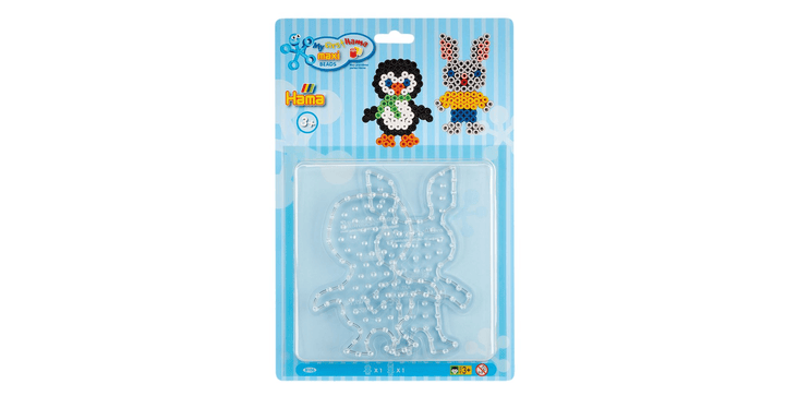 HAMA Set mit 2 Maxi-Stiftplatten (Pinguin & Kaninchen)