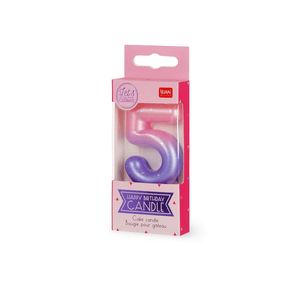 Legami Happy Birthday Candle - Tortenkerze - 5 - Pink