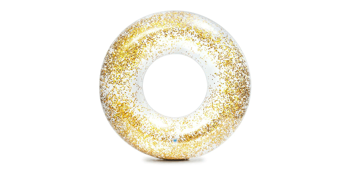 INTEX Schwimmreifen Transparent Glitter - Gold