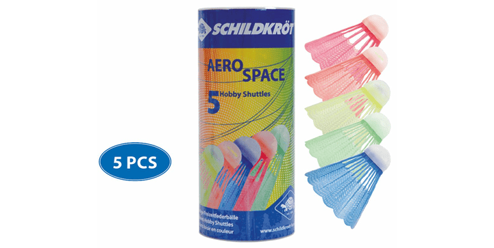 Schildkröt Aero Space farbige Freizeit-Federbälle 5 Stück