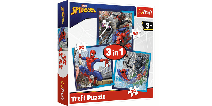 Trefl 3 in 1 Puzzle - Spiderman