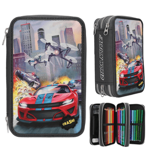Action World 3 Fach Federtasche LED Drohne