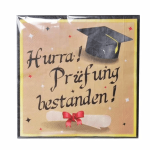 Udo Schmidt - 20 Servietten "Prüfung bestanden" dunkel
