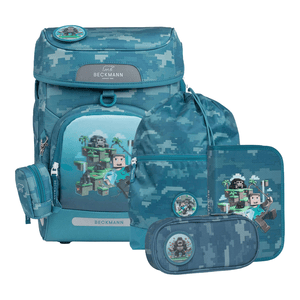 Beckmann Schulrucksack Plus Air 6-teiliges Set - Jungle Game