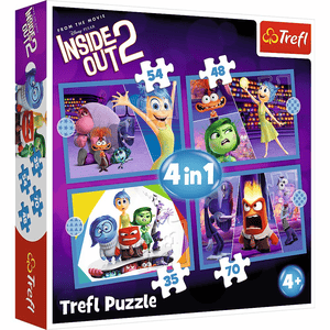 Trefl 4 in 1 Puzzle - Inside Out 2/Alles steht Kopf 2