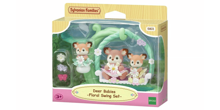 Sylvanian Families Reh Babys mit Blumenschaukel Spielset
