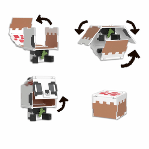 Minecraft Flippin' Figure Panda + Kuchen