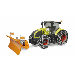 bruder - Claas Axion 950 mit Schneeketten und Räumschild