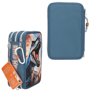 Dino World 3 Fach Federtasche