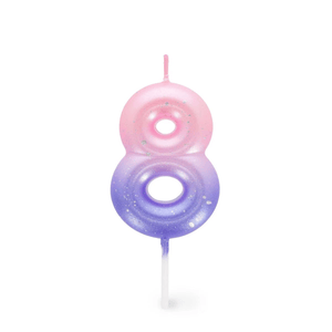 Legami Happy Birthday Candle - Tortenkerze - 8 - Pink