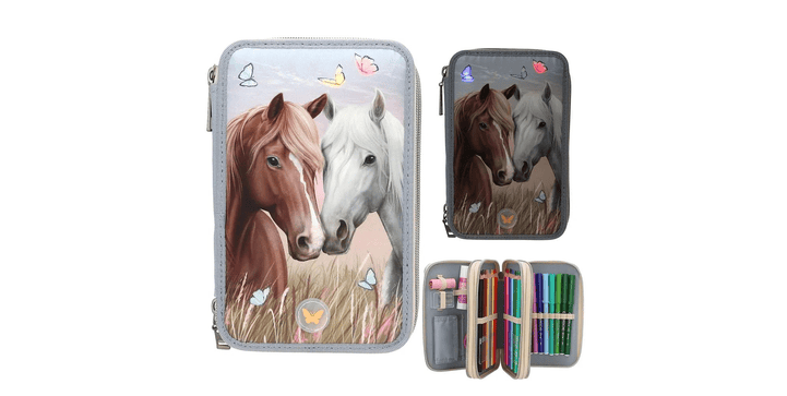 Miss Melody 3 Fach Federtasche LED