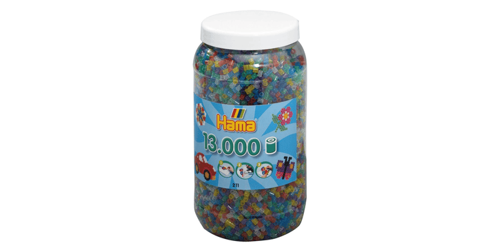 Dose mit 13.000 Perlen - Mix 54 Glitterbunt
