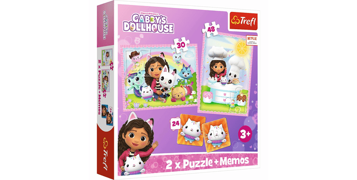 Trefl 2 in 1 Puzzles + Memory - Gabby's Dollhouse