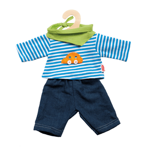Heless Puppen-Jeans mit Streifenshirt klein - Gr. 28-35 cm