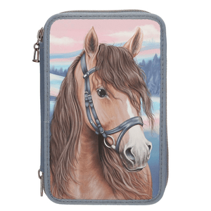 Miss Melody 3 Fach Federtasche mit 3 D Effekt