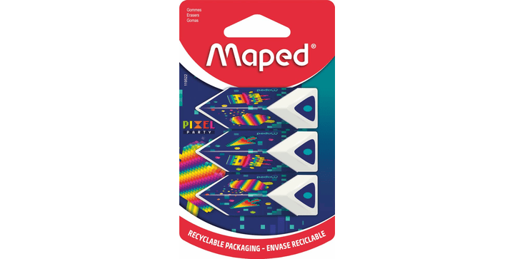 Maped Radierer PYRAMIDE PIXEL PARTY x 3