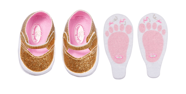 Baby Annabell® Schuhe Gold+Einlagen 43cm