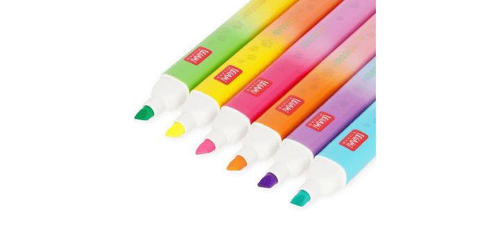 Legami Textmarker mit Doppelspitze - MEOW, Kitty, 6er Set