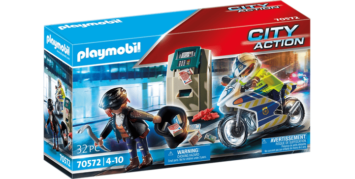 70572 Polizei-Motorrad: Verfolgung des Geldräubers - Playmobil