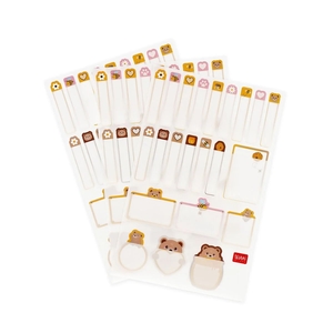 Legami Set aus 66 klebenden Labels - Teddybär