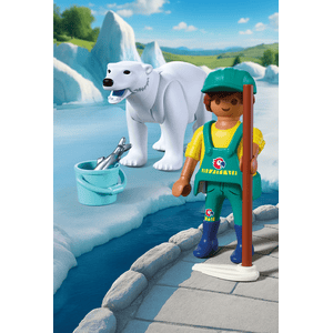 72090 Zoo: Eisbär und Pfleger - Playmobil