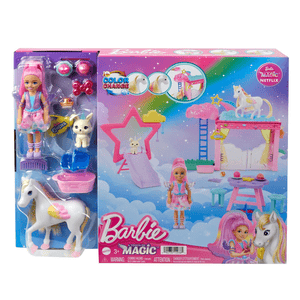 Barbie Chelsea Puppe Spiel-Set inkl. Auto, Regenbogen-Einhorn Zubehör  online bestellen