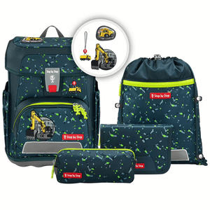 Step by Step CLOUD Schulranzen-Set "Bagger Rocco" 5-teilig