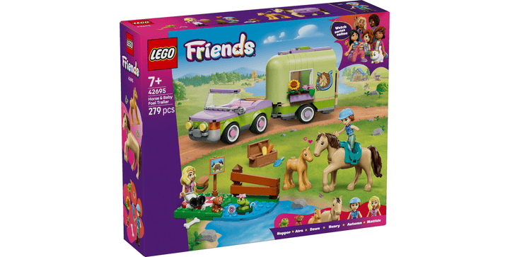 LEGO® Friends 42695 Pferd und Fohlen mit Pferdeanhänger