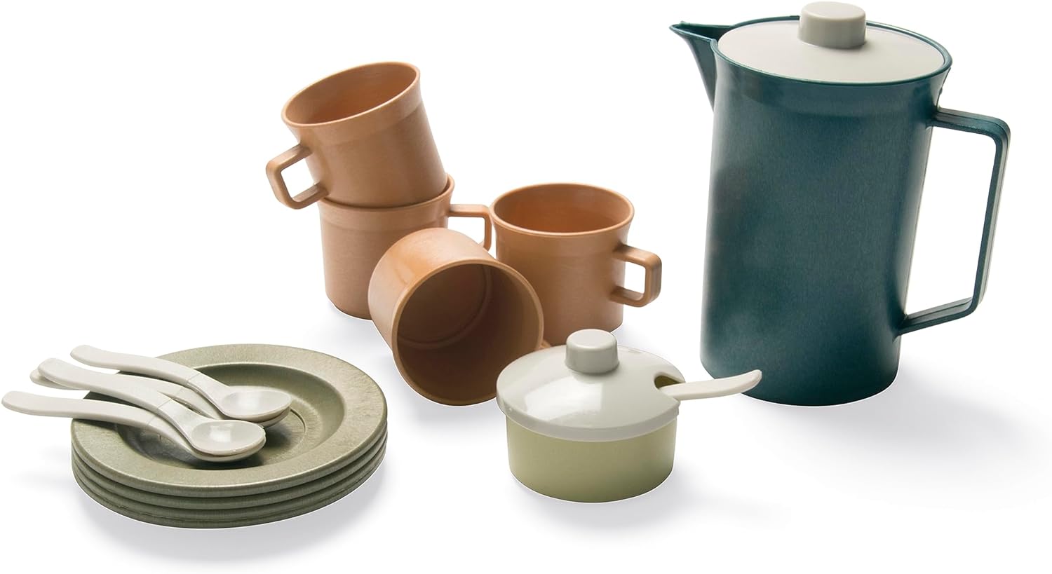 Dantoy 135641 - Spielzeug-Kaffee-Service mehrteilig Bio-Plastik - geschlossene Box